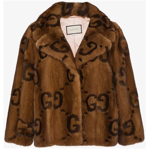 gucci double g coat|Gucci fur coats female.